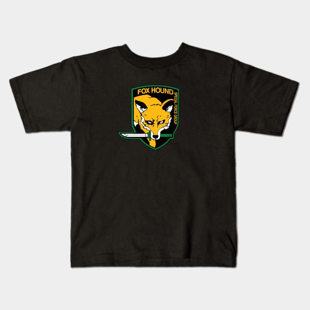 Metal Gear Solid - Fox Hound SFG Emblem Kids T-Shirt by JHughesArt